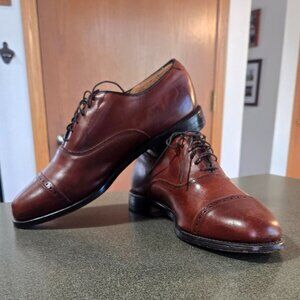 Allen Edmonds Byron Cap Toe Shoes Men's US 9.5 E Leather Brown 2034 Made in USA